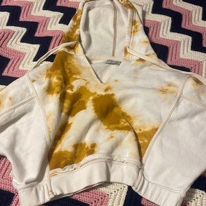 Urban outfitters hooded cropped sweatshirt